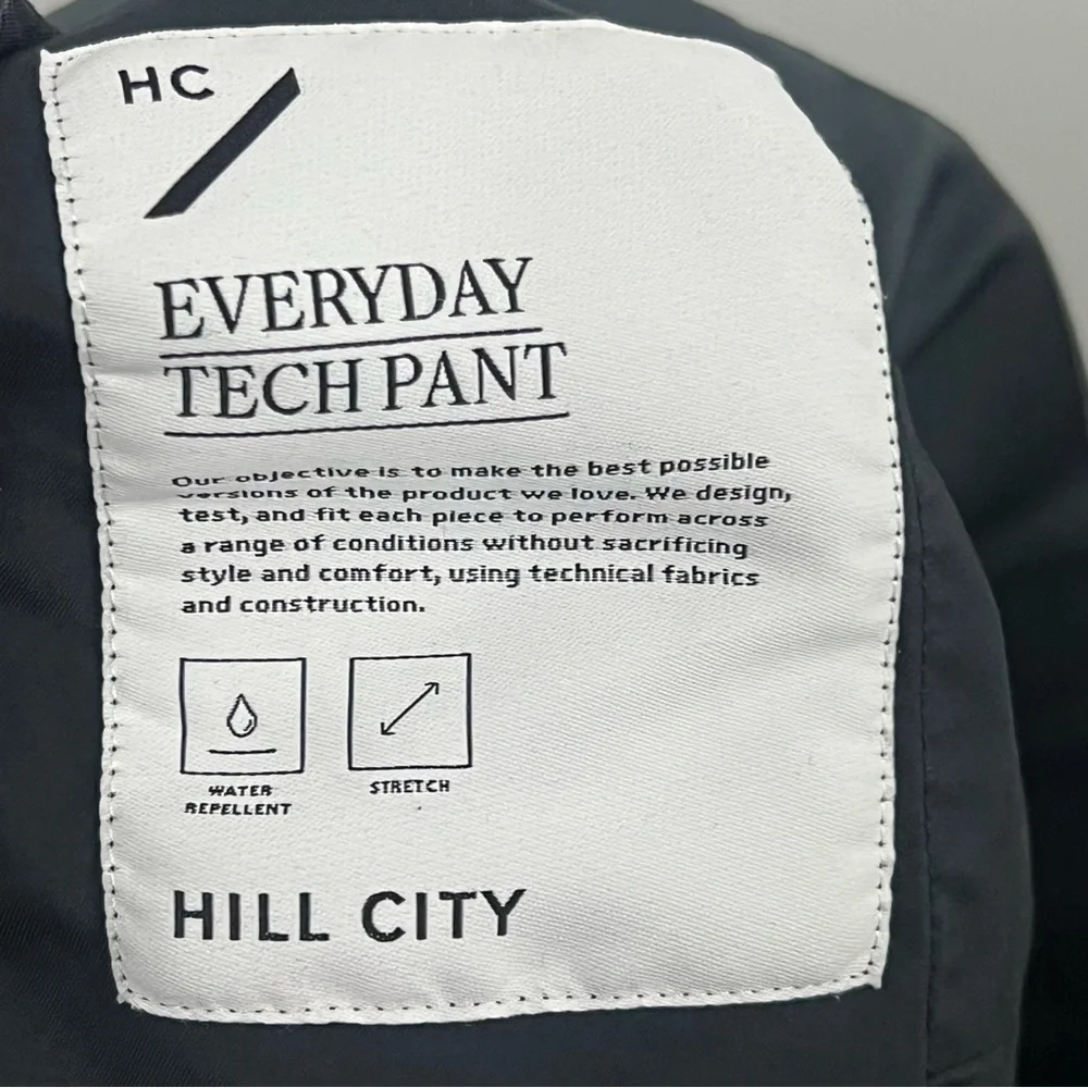 Hill City Gray Athletic Slim Everyday Tech Pants 32/34